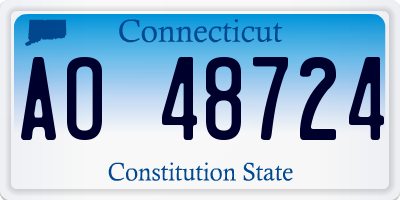 CT license plate AO48724