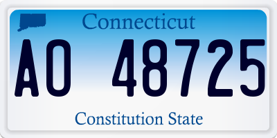 CT license plate AO48725