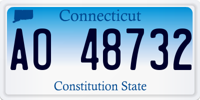 CT license plate AO48732