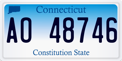 CT license plate AO48746