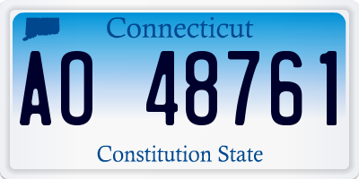 CT license plate AO48761