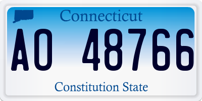 CT license plate AO48766