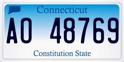 CT license plate AO48769