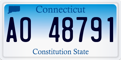 CT license plate AO48791