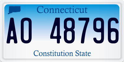 CT license plate AO48796