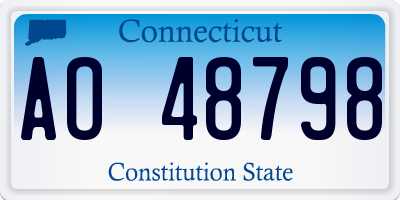 CT license plate AO48798