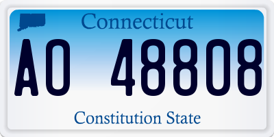 CT license plate AO48808