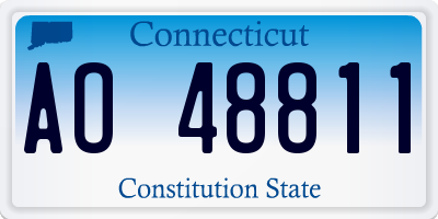 CT license plate AO48811