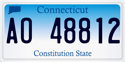 CT license plate AO48812