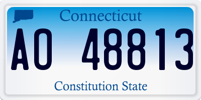 CT license plate AO48813