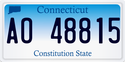 CT license plate AO48815