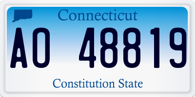 CT license plate AO48819