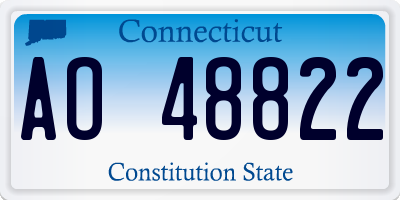 CT license plate AO48822