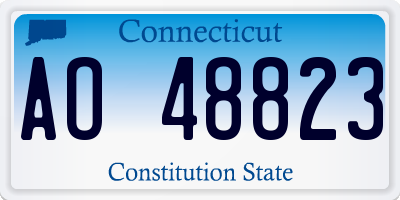 CT license plate AO48823