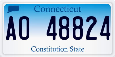 CT license plate AO48824