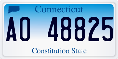 CT license plate AO48825