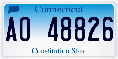 CT license plate AO48826