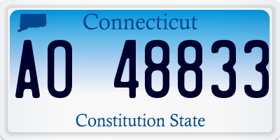 CT license plate AO48833