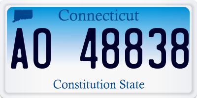 CT license plate AO48838