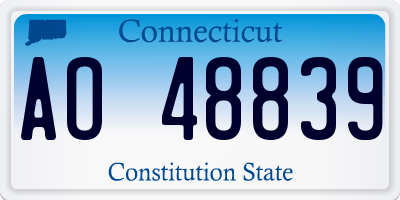 CT license plate AO48839