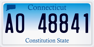 CT license plate AO48841