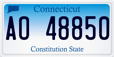 CT license plate AO48850