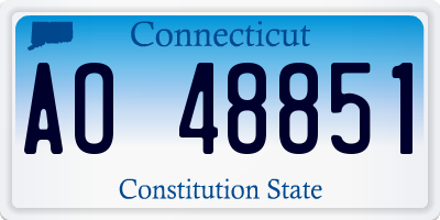 CT license plate AO48851