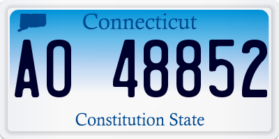 CT license plate AO48852