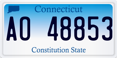 CT license plate AO48853