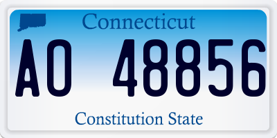 CT license plate AO48856