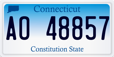 CT license plate AO48857