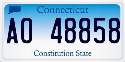 CT license plate AO48858