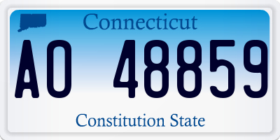 CT license plate AO48859