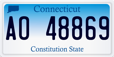 CT license plate AO48869