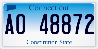 CT license plate AO48872