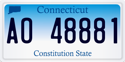 CT license plate AO48881