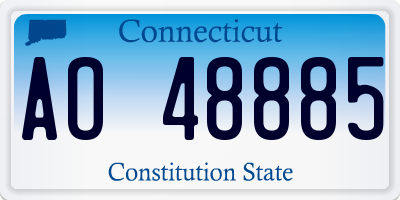 CT license plate AO48885