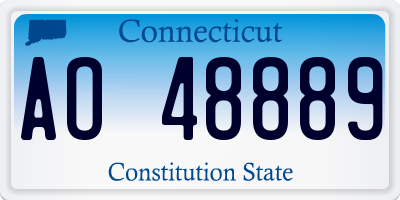 CT license plate AO48889