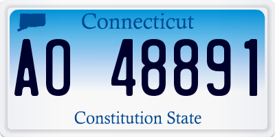 CT license plate AO48891