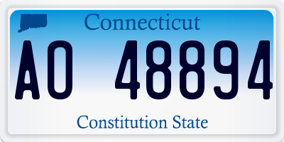 CT license plate AO48894