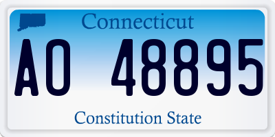 CT license plate AO48895