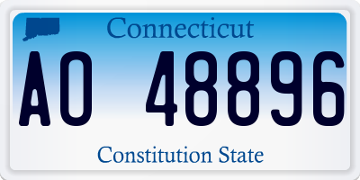 CT license plate AO48896