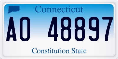 CT license plate AO48897