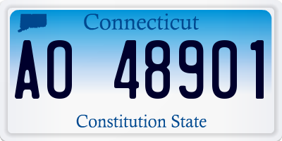 CT license plate AO48901