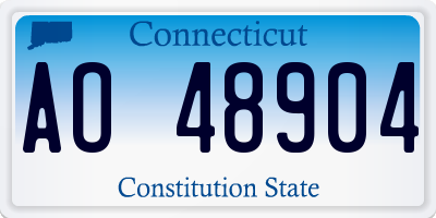 CT license plate AO48904