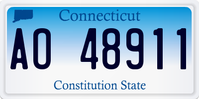 CT license plate AO48911