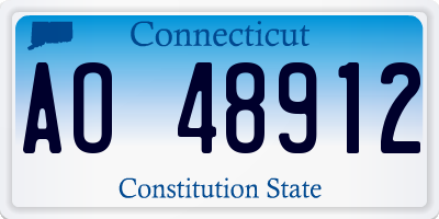 CT license plate AO48912