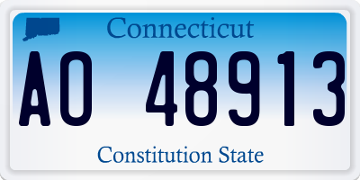 CT license plate AO48913