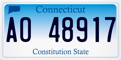 CT license plate AO48917