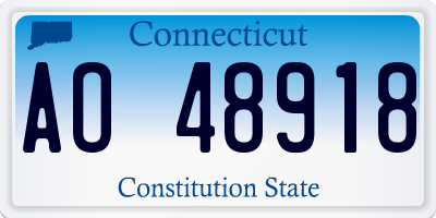 CT license plate AO48918